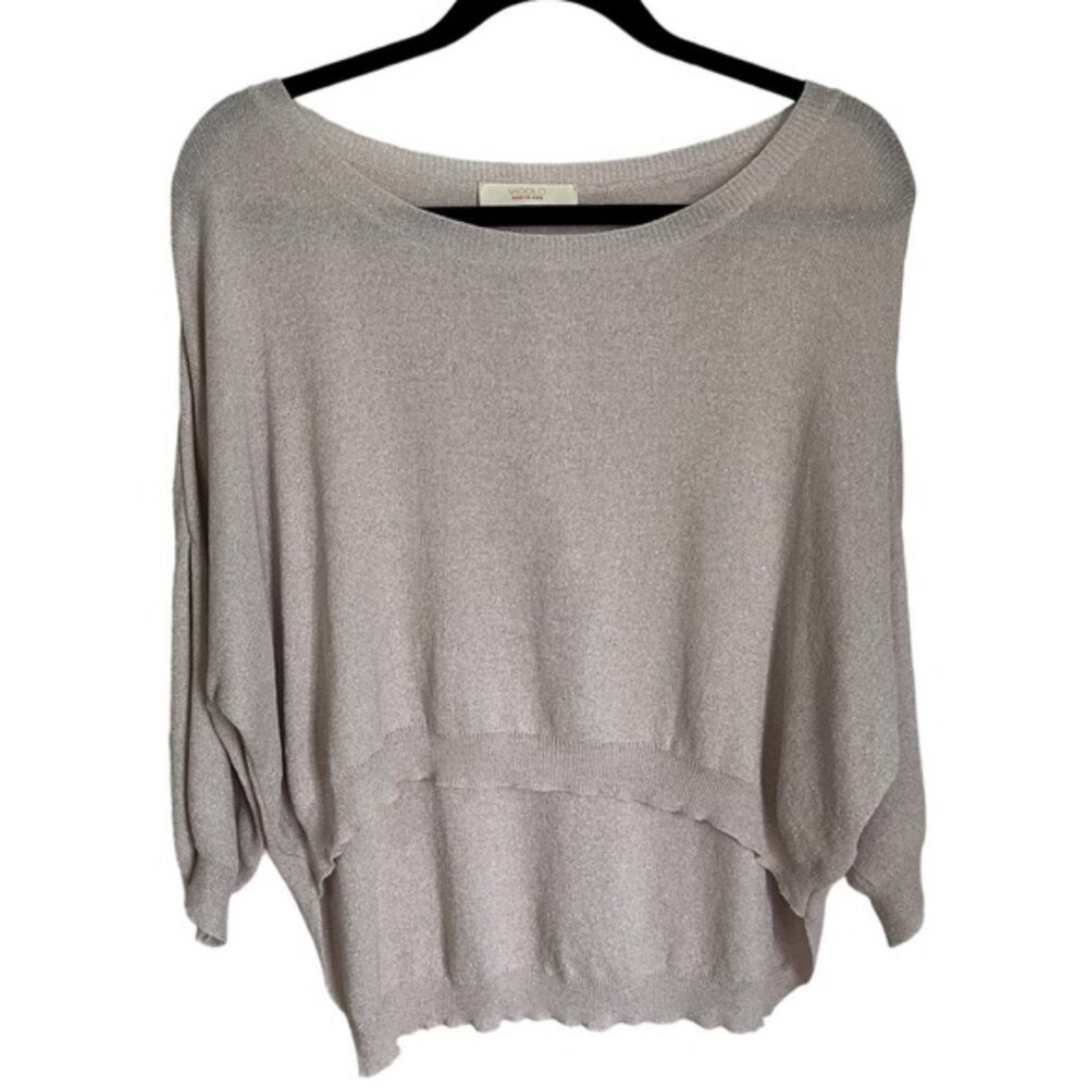 Light Taupe Women's Boatneck Dolman Sweater